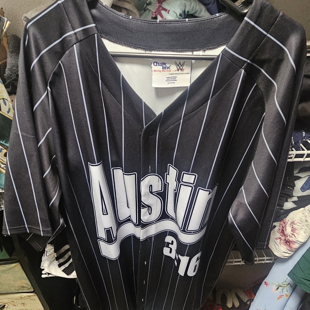 Black Pinstripe Austin 3:16 Jersey